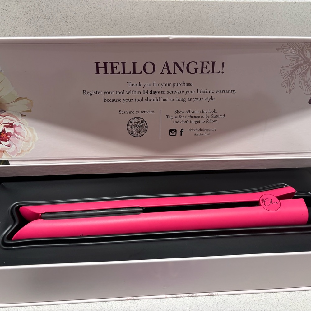 Le Chic Ionik Ceramic Hair Flat Iron + Case & Conditioner Bundle NEW - Picture 3 of 4